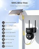ieGeek 360 Wireless Solar Camera 2K PTZ WiFi Outdoor CCTV Color Night Vision view 2