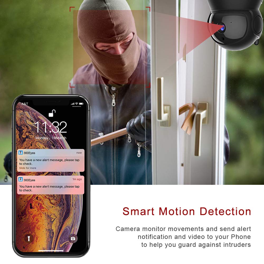 Pet Camera, WiFi Camera with 2 Way Audio, 2.4ghz 1080P HD Indoor WiFi IP Cameras for Home Security, Night Vision Wireless Camera with Motion Detection for Dogs Baby from DSafer, Black