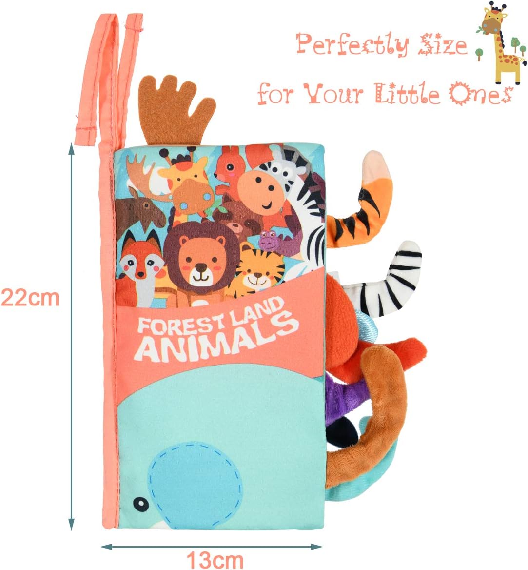 Vicloon Baby Soft Books, Baby Bath Cloth Book, Quiet Books for 0-3 Year Old Toddlers Kids - Image 3