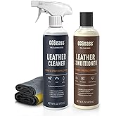 Leather Cleaner and Conditioner Kit – 2×16oz | Leather Cleaner for Car Seats, Furniture, Couches, Shoes & Boots | pH-Balanced, Non-Greasy, Restores & Protects All Leather