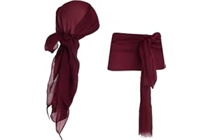 SHUIMUHUABEN Pirate Costume Men Women Halloween Bandana and Belt Set Accessories for Pirate Hat Styling & Themed Adventures