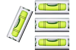 GEONASSUR Magnetic Mini Small Bubble Level Tool Scope Square Pocket Long Stick On High Precision Horizontal (4pcs 1.6inch 40mmx17mmx15mm)
