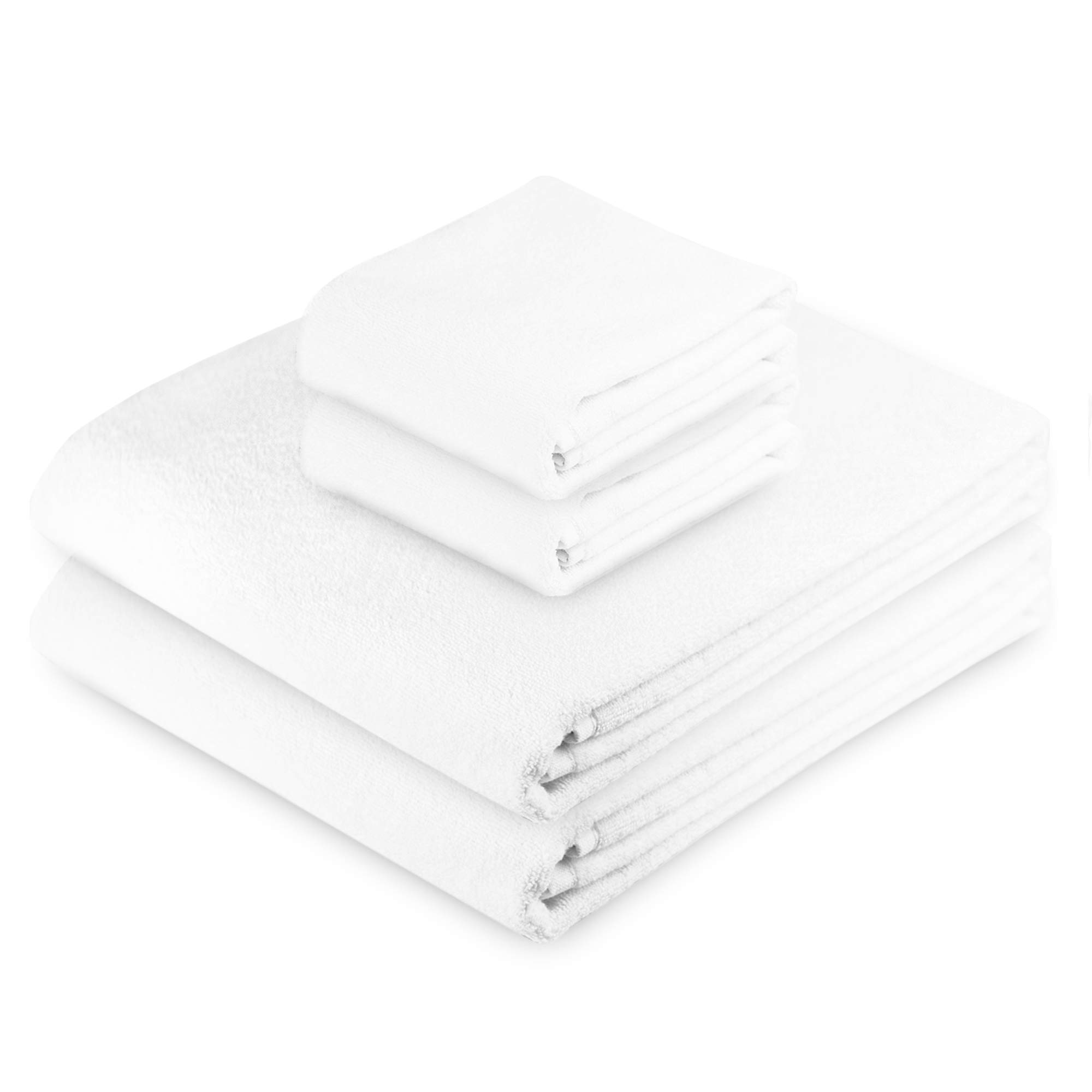Turkish Cotton Extra Soft Large Towels - 570gsm - Set of 2 (White)