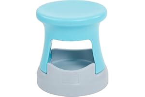 ECR4Kids Storage Wobble Stool, 15in Seat Height, Active Seating, Cyan/Light Grey