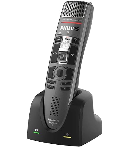 Philips SpeechMike Premium Micro Dictée Noir - Qualité Pro, Détecteur De Mouvement | Pour Médecins, Secrétaires