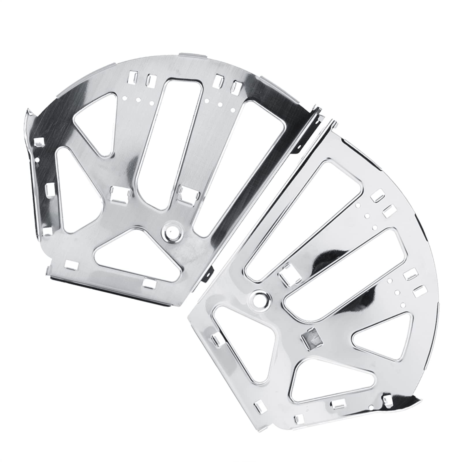 2Pcs Stainless Steel Furniture Hinge Shoes Drawer Cabinet Hinges Turing Rack Replacement Fittings for Kitchen Living Room (3 Layers)