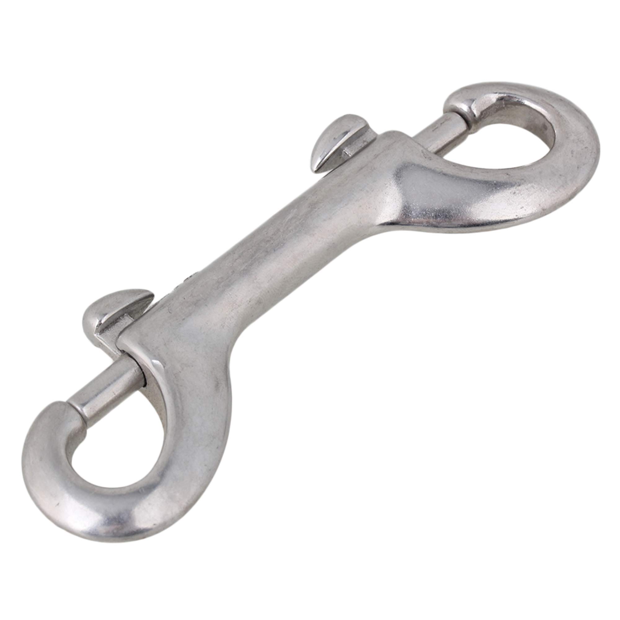 100mm/3.94inch Stainless Steel Heavy Duty Double Ended Bolt Snap Hook 90kg Load-Capability Trigger Clips Clasp