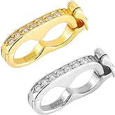 PH PandaHall 925 Sterling Silver Necklace Shortener Clasp 2pcs Bracelet Extension Clasps Golden Silver Pearl Enhancer Click Clasp Openable Zirconia Clasps for 6~8mm Beads Necklace Bracelet Jewelry