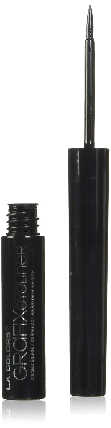 L.A. Colors Grafix Liquid Eyeliner, Black, 0.4 Ounce