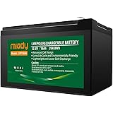 12V 16Ah Deep Cycle LiFePO4 Battery, 2000 Cycles Miady LFP16AH Rechargeable Battery, Maintenance-Free Battery for Golf Cart,