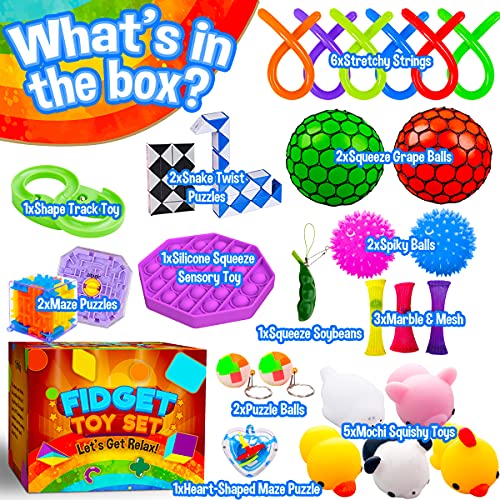 Peertoys Sensory Fidget Toys Pack for Kids Figet Toy Box Set Cheap