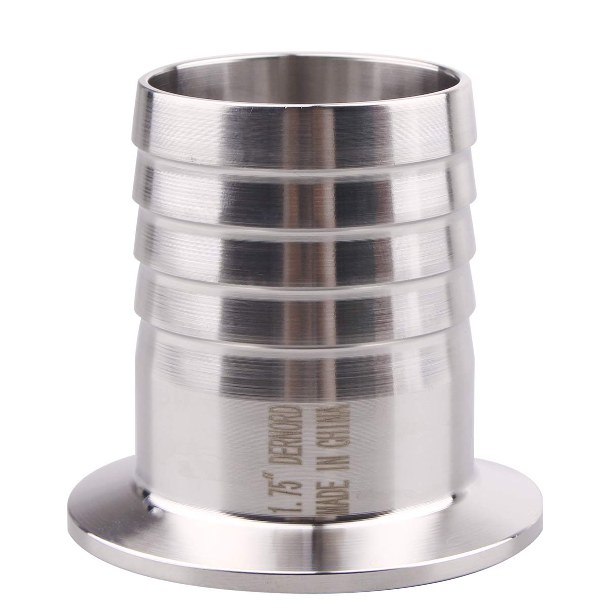 DERNORD 2" Tri Clamp to 1.75" Hose Barbed Adapter SUS304 Sanitary Hose Barb Pipe Fitting (1.75 Inch Barb Hose)