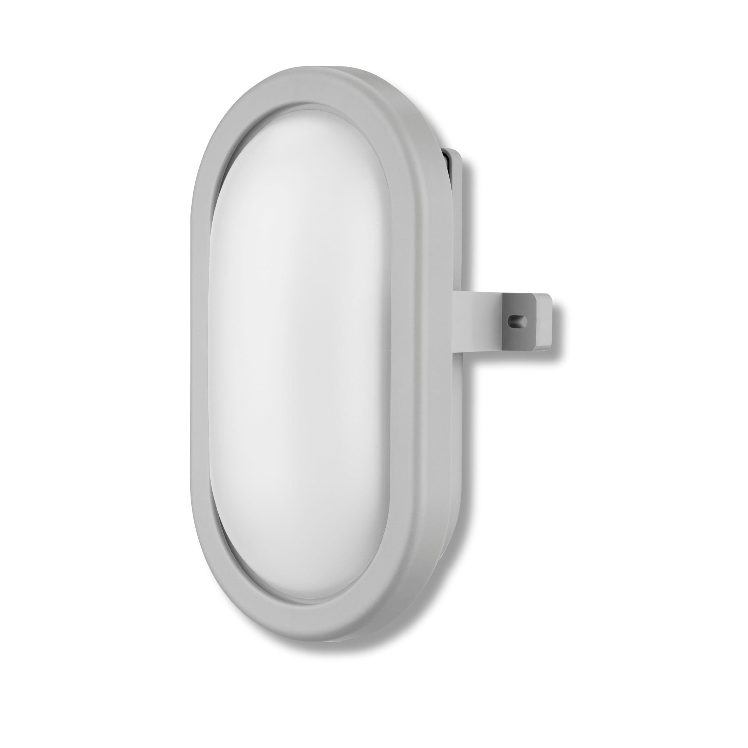 REV Wet Room Light LED - Basement Lamp for Ceiling or Wall Mounting, IP44, 5.5 W, up to 25,000 Hours - Grey