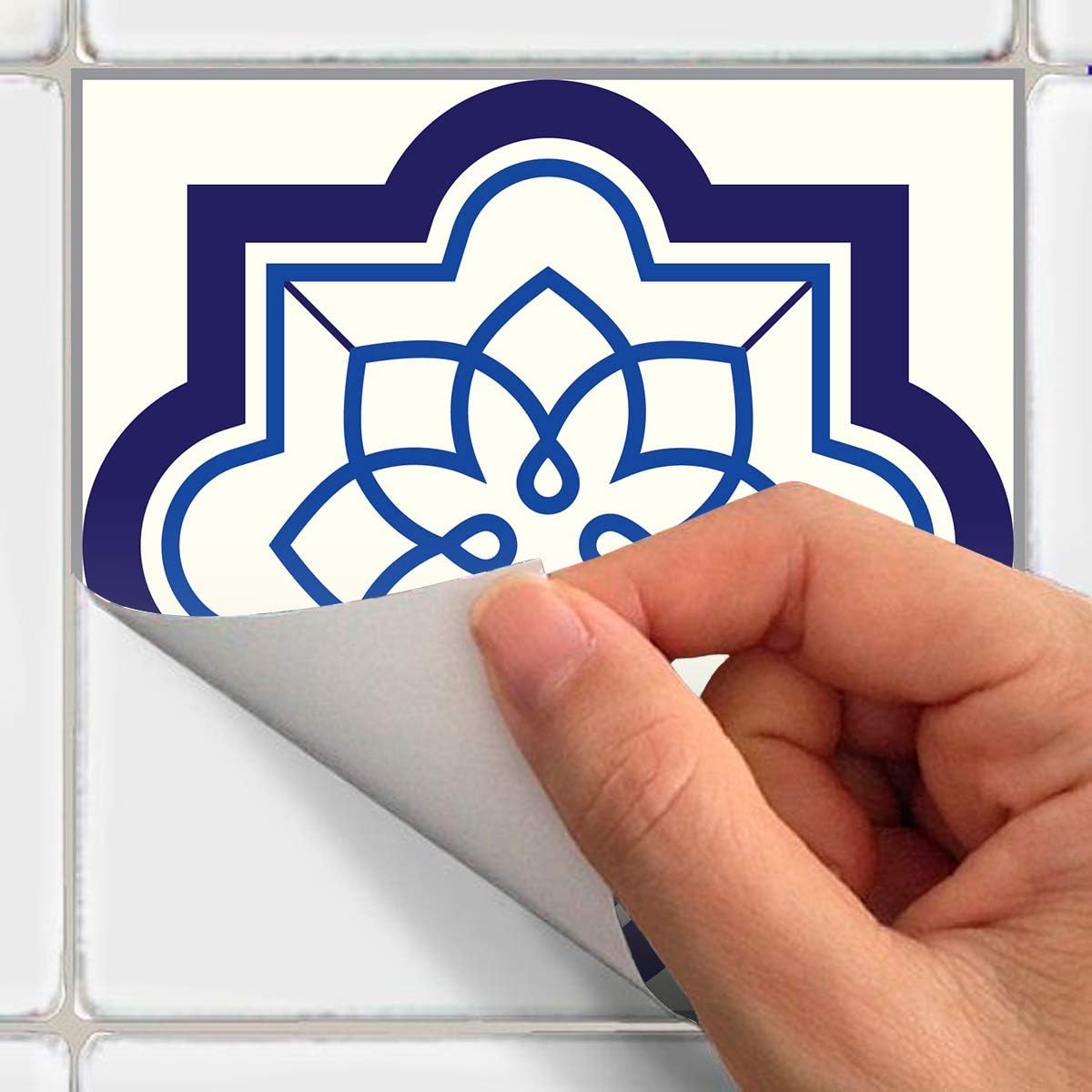 Ambiance Sticker Self-Adhesive Decorative Wall Decal Cement Tile for Bathroom and Kitchen Eusebio - Pack of 24 Stickers of 10 x 10 cm - Image 5
