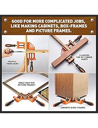 HORUSDY   Abrazadera de esquina de ángulo recto de 90 grados para soldar, trabajar en madera, enmarcar fotos, la mejor herramienta única de regalo para hombres
