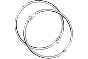 OWLKELA 2 Inch 30 Pack Loose Leaf Binder Rings, Keychain Key Ring with Metal Nickel Plated for Index Cards, Ideal for School, Home, or Office