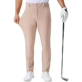QPNGRP Men's Golf Pants 30"/32"/34" Inseam Lightweight Stretch Work Dress Pants