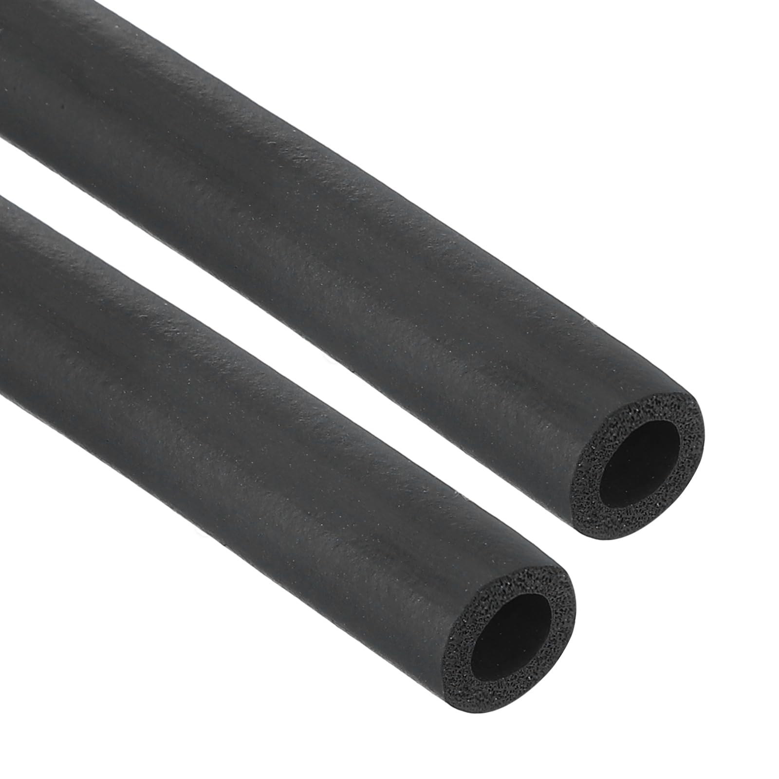 PATIKIL 7mm ID x 11mm OD x 1m Long Pipe Insulation Foam Tube, 2pcs Pipe Cover Wrap Roll EPDM Bar Tubing for Handle Grip Guitar Stand AC Units, Exercise Machine Handle, Black
