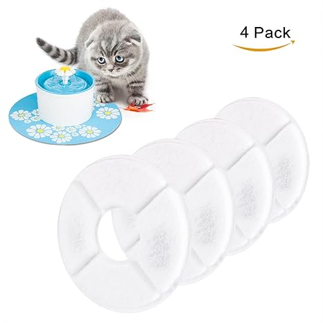 Pedy Recharge 4 Filtres Pour Fontaine à Chat Filtre à Eau