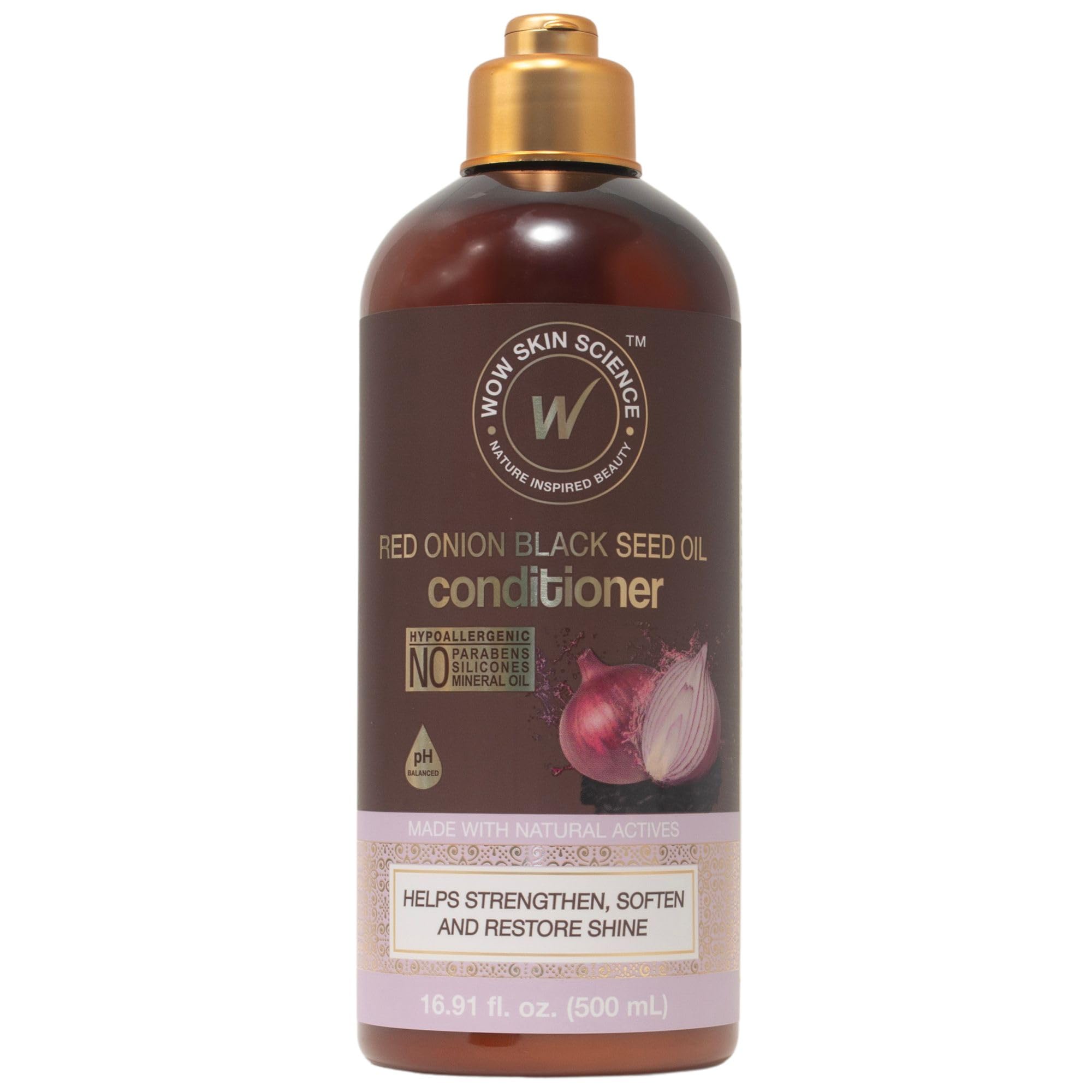 WOW Skin Science Red Onion Black Seed Oil Conditioner 500Ml (Brown, 16.90 Fl Oz (Pack Of 1))