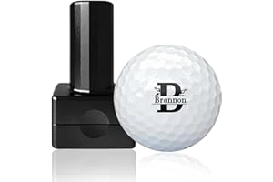Golf Ball Stamp Personalized with Your Logo Text– Self-Inking Waterproof Ball Marker with 30 Monogram Logo for Men, Dad, Golf