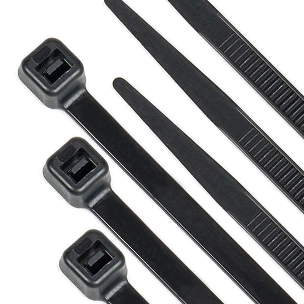 Beshine Black Cable Ties, 300mm x 7.6mm, Pack of 100, 12" Premium Tie Wraps - Self Locking, Heavy Duty Nylon Zip Ties for Home Office Garage and Workshop