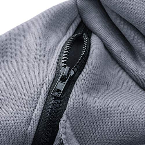 Clearance Sale! MatureGirl Women Maternity Striped Baby Pouch Carrier Hoodie Kangaroo Zipper Pregnancy Coat (Gray, Large) - Thumbnail 6