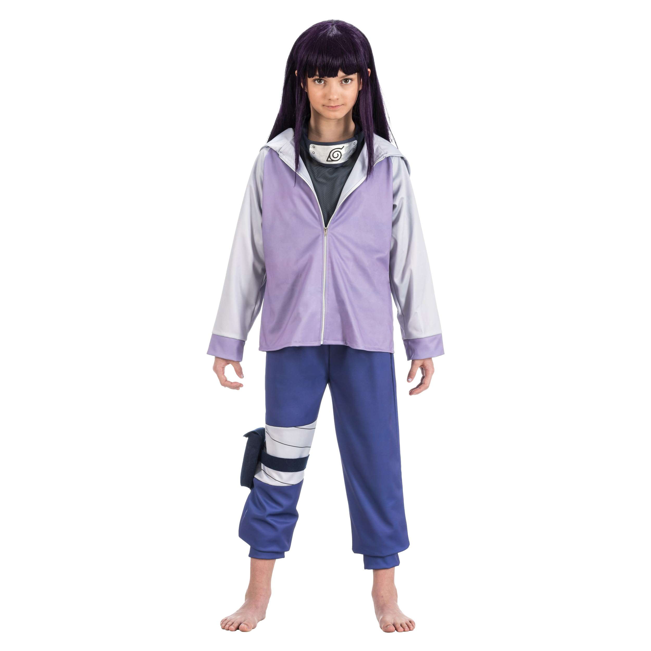 Chaks Naruto Hinata Uzumaki Costume for Children Size 128-152 Blue Purple Manga Costume Anime Cosplay Carnival (128)
