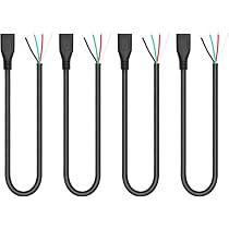 Kurzes USB-C Auf 4-Pin Lötkabel Für DIY-Projekte – 5V/3A, 11 Zoll, 2 Stück