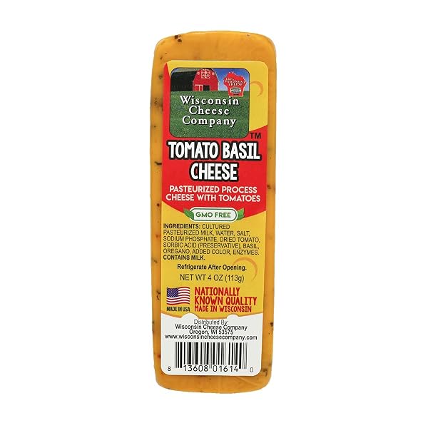 WISCONSIN CHEESE COMPANY – SPECIALTY CHEESE & SUMMER SAUSAGE GIFT BOX – 100% WISCONSIN GOUDA, SMOKED CHEDDAR, SALAMI, TOMATO BASIL CHEDDAR, SWISS (PACK OF 5 BLOCKS) | PERFECT FOR PARTIES, CHARCUTERIE BOARDS, AND HOLIDAY GIFTS