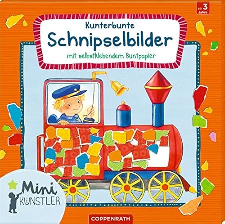 Kunterbunte Schnipselbilder: mit Selbstklebendem Buntpapier