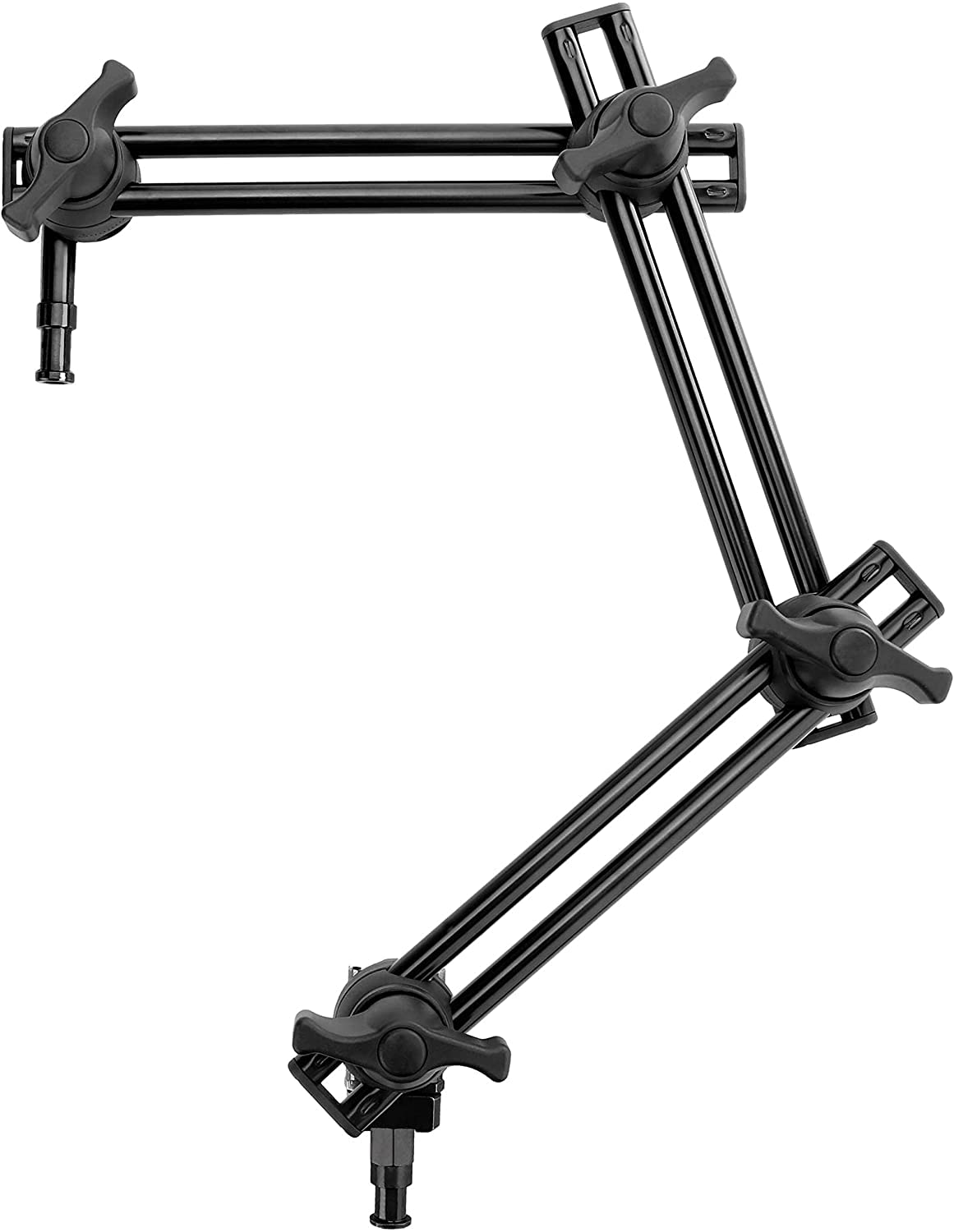 Fotoconic 3 Section Double Articulated Arm Without Camera Bracket, Compatible with Super Clamp, Angle Adjustable, 5/8" Stud with 3/8" Screw Thread Hole