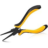 SPEEDWOX Thin Nose Pliers 5.5 Inch Mini Flat Nose Pliers with Smooth Jaw For Jewelry Making, PCB Board Repairing