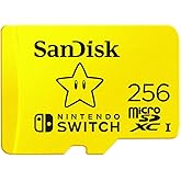 SANDISK 256GB microSD Card, Super Mario Super Star Edition | Officially Licensed for Nintendo Switch, UHS-I, Up to 100MB/s Read Speeds