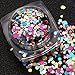 Hot Nail Art! AMA(TM) 12 Boxes Mixed Mini Round Thin Nail Art Glitter Paillette Shinning Nail Mirror Powder Nail Tip Bottle Gel Polish Decoration Makeup Art DIY Chrome Pigment (Multicolor)