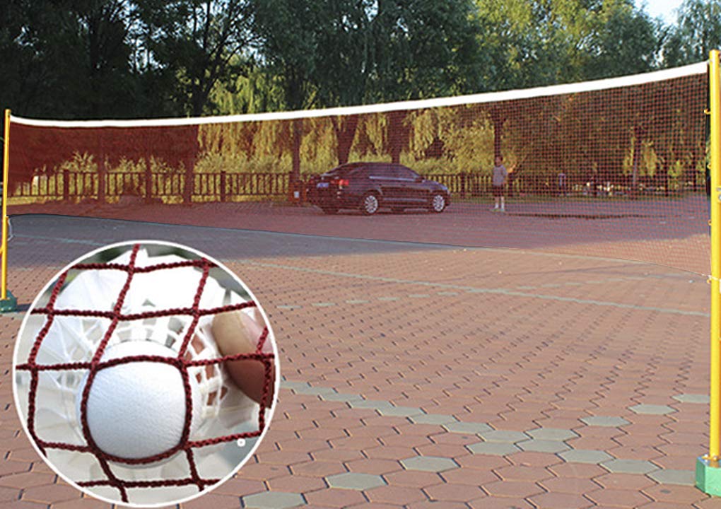 IPENNY Portable Badminton Net Adjustable Foldable Badminton Replacement Net Standard Size Badminton Net Sports Equipment Net for Indoor or Outdoor Court Backyard Schoolyard Pool Beach Driveway