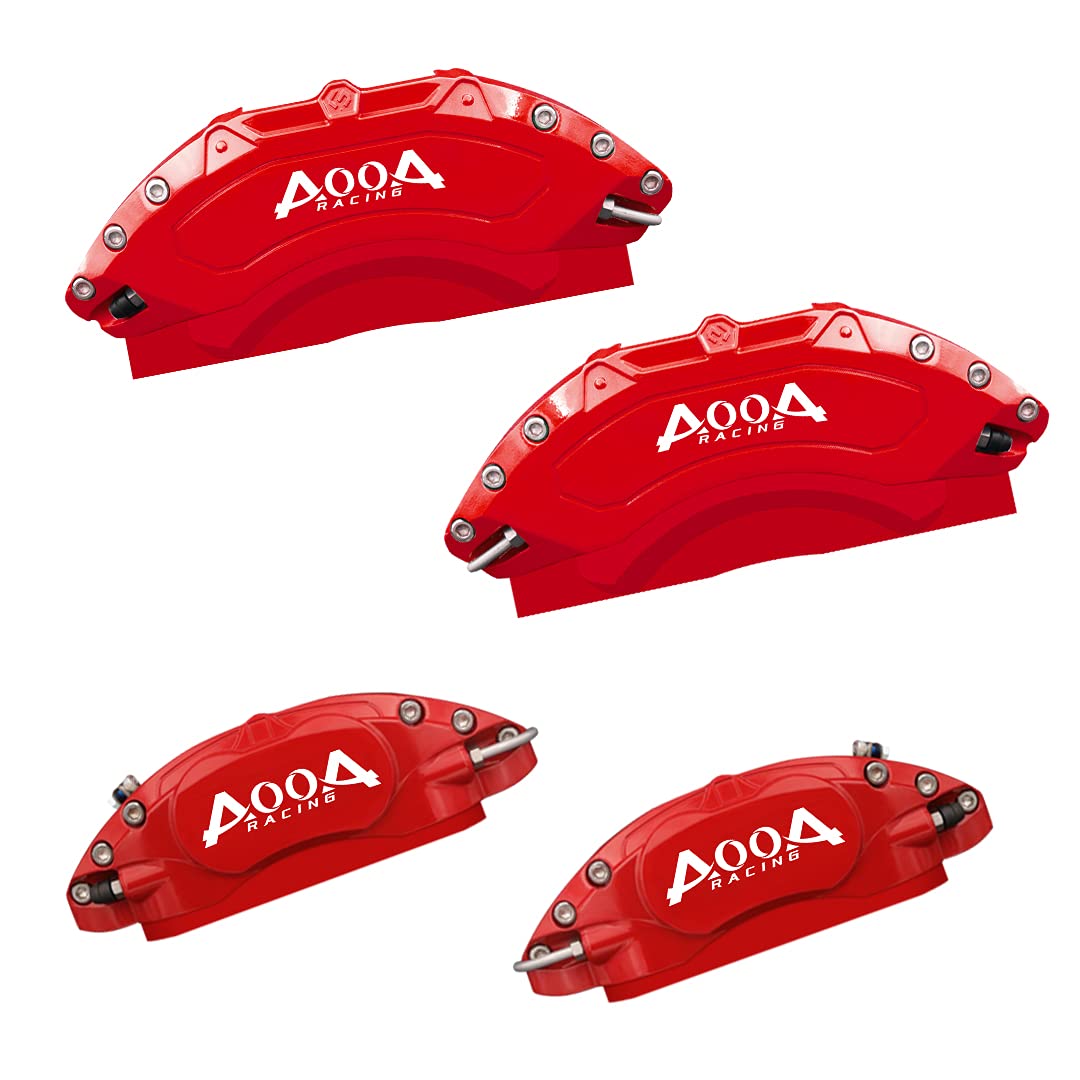 Photo 1 of AOOA Brake Disc Red with White Character Caliper Cover Powder Coating Fits 2011-2023 Dodge Charger/Challenger SXT/SE/Chrysler 300(Front Single Piston)