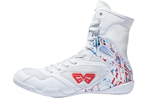 ZHENSI Men's Boxing Shoes Wrestling Martial Arts Gym Trainers Boots Lightweight Breathable Indoor Fitness Boots