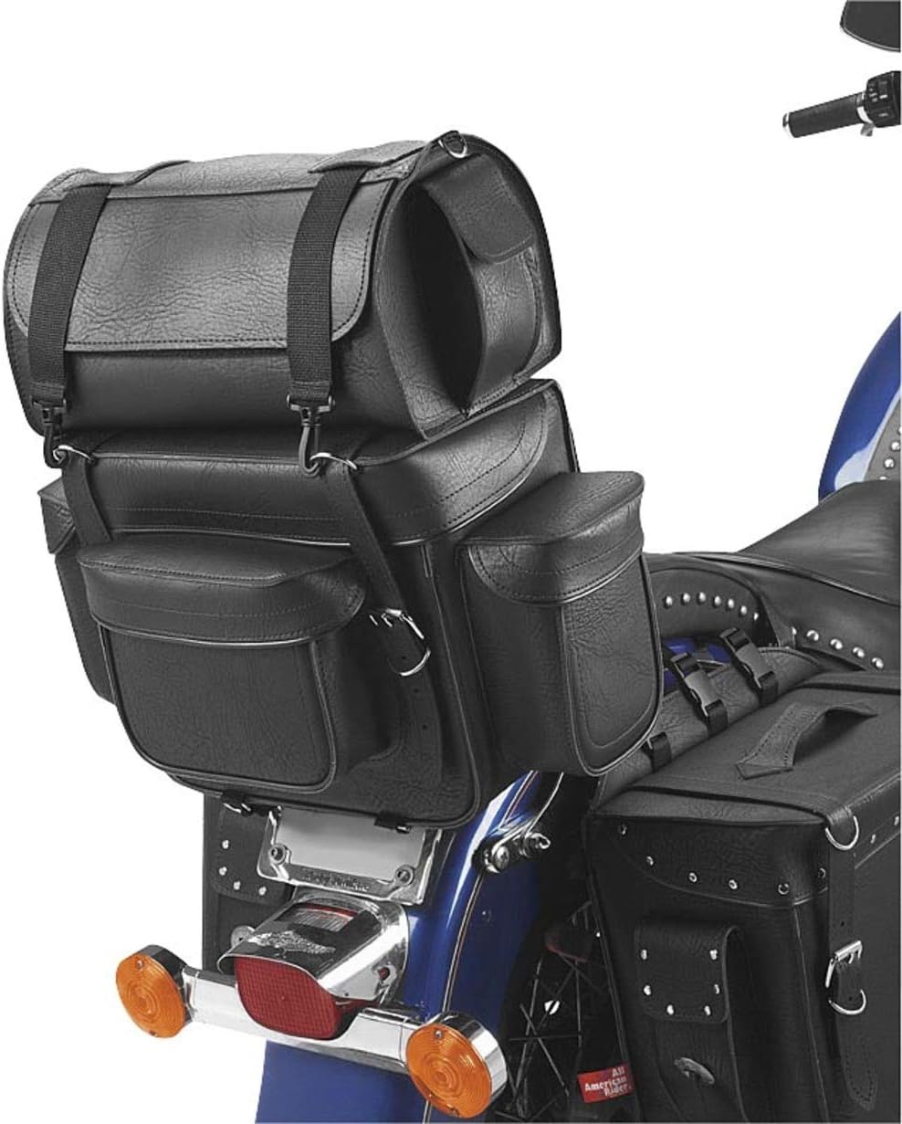 All American Rider Ameritex Bikepack with Detachable Travel Case/Sissy Bar Bag - Standard - Classic (No Studs) 90/93
