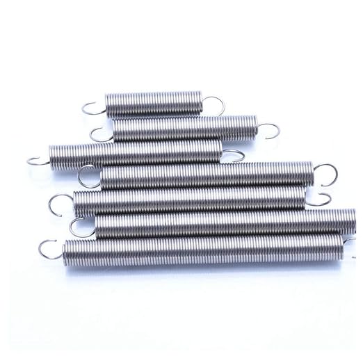 10 Muelles De Extensión Acero Inoxidable - 0.7mm Diámetro, 5/6mm Exterior, Longitud 25mm