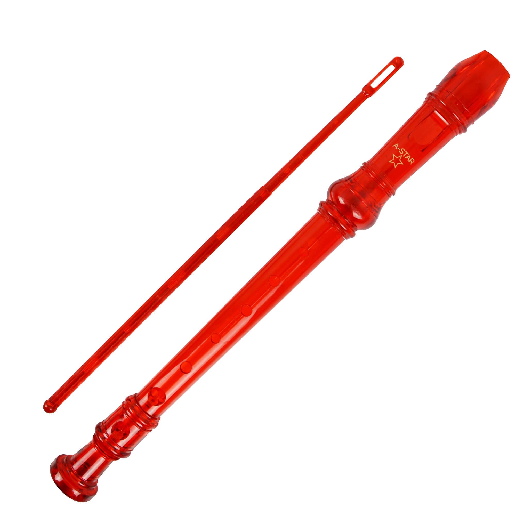 A-Star Descant Plastic Recorder - Red