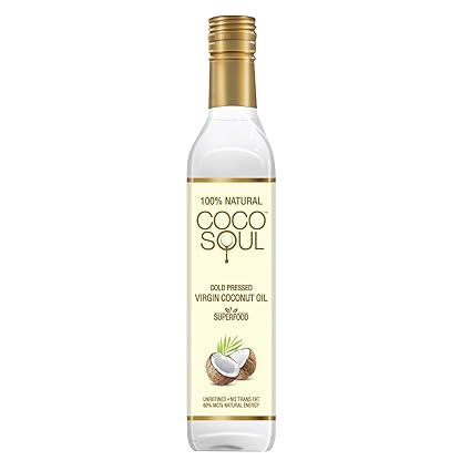 Coco Soul Cold Pressed Natural Virgin Coconut Oil, from The Makers of Parachute, 500 ml