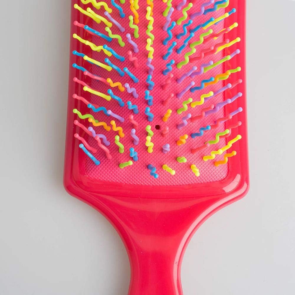 JKFJY FOLD Plastic Comb Hairdressing Generous Board Comb airbag Massage Rubber Comb Rainbow Needle Curved Needle air Cushion combPocket Comb Carbon Fibre Comb