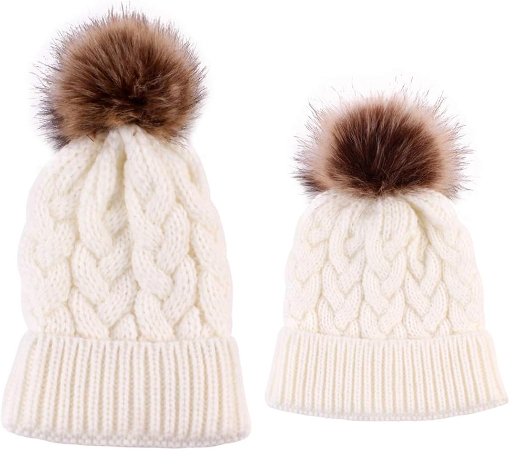 baby winter hat pom pom