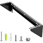 STANDOPIA 2U Vertical Wall Mount Rack - 19" Steel Wall &amp; Under-Desk Bracket for Server, Network Switch, or Patch Panel, Supports up to 121lbs, for Cabinet or Server Room, JHSVR-2U