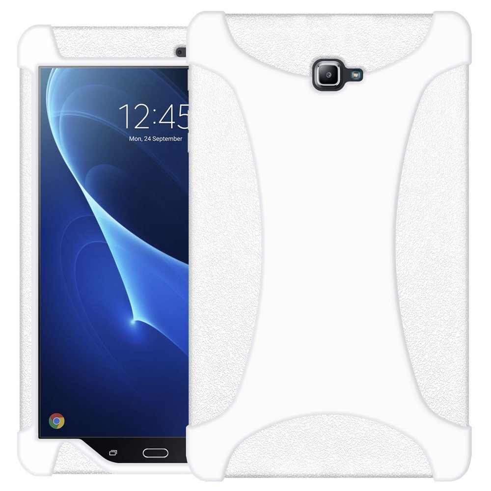 AMZER 98906 Silicone Skin Jelly Case Cover for Samsung Galaxy Tab A 10.1 inch 2016 - Solid White