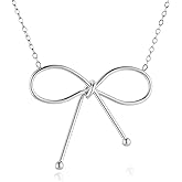 HZMAN Bow Necklace for Women Dainty 14K Gold Plated Cute Small Bow Choker Necklace Jewelry Gift
