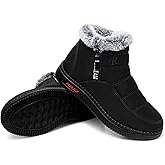 TEMOFON Womens Snow Boots Winter Warm Ankle Boots Waterproof Outdoor Fur Lined Shoes for Women