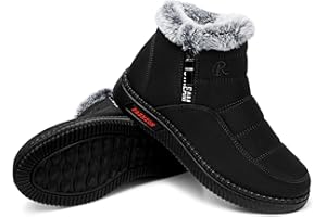 TEMOFON Womens Snow Boots Winter Warm Ankle Boots Waterproof Outdoor Fur Lined Shoes for Women