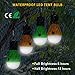 Doukey LED Camping Light, Portable LED Tent Lantern 4 Modes for Backpacking Camping Hiking Fishing Emergency Light Battery Powered Lamp for Outdoor and Indoor, Green, 2 Piece